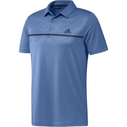 Adidas polo chest print blue