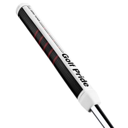 Golf pride putter grip zero taper medium black white red