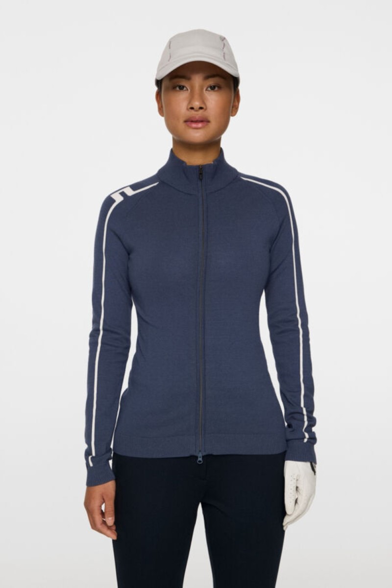 J.Lindeberg dames sweater aubree vintage indigo