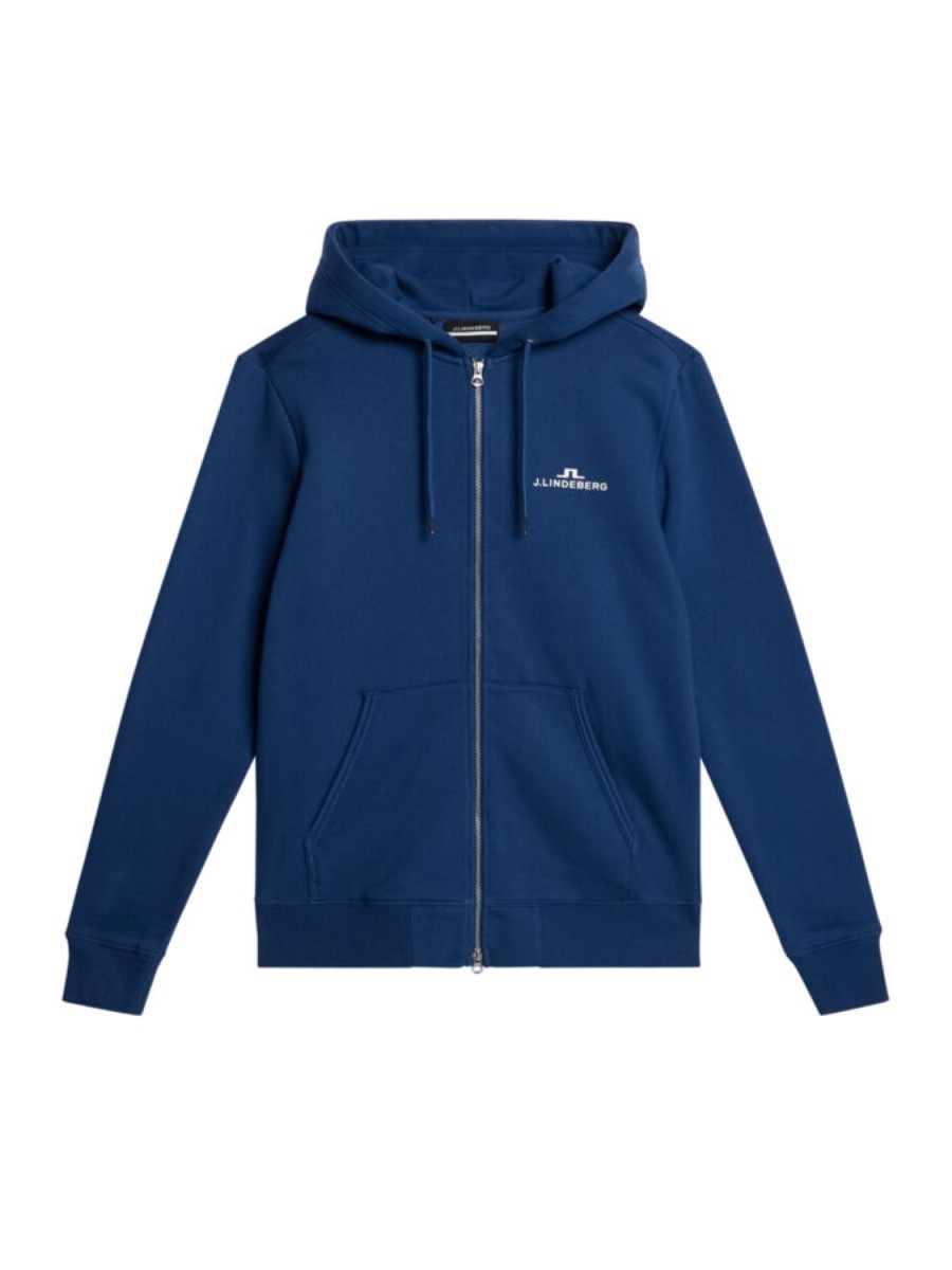 jlindeberg hoodie alpha zip estate blue l