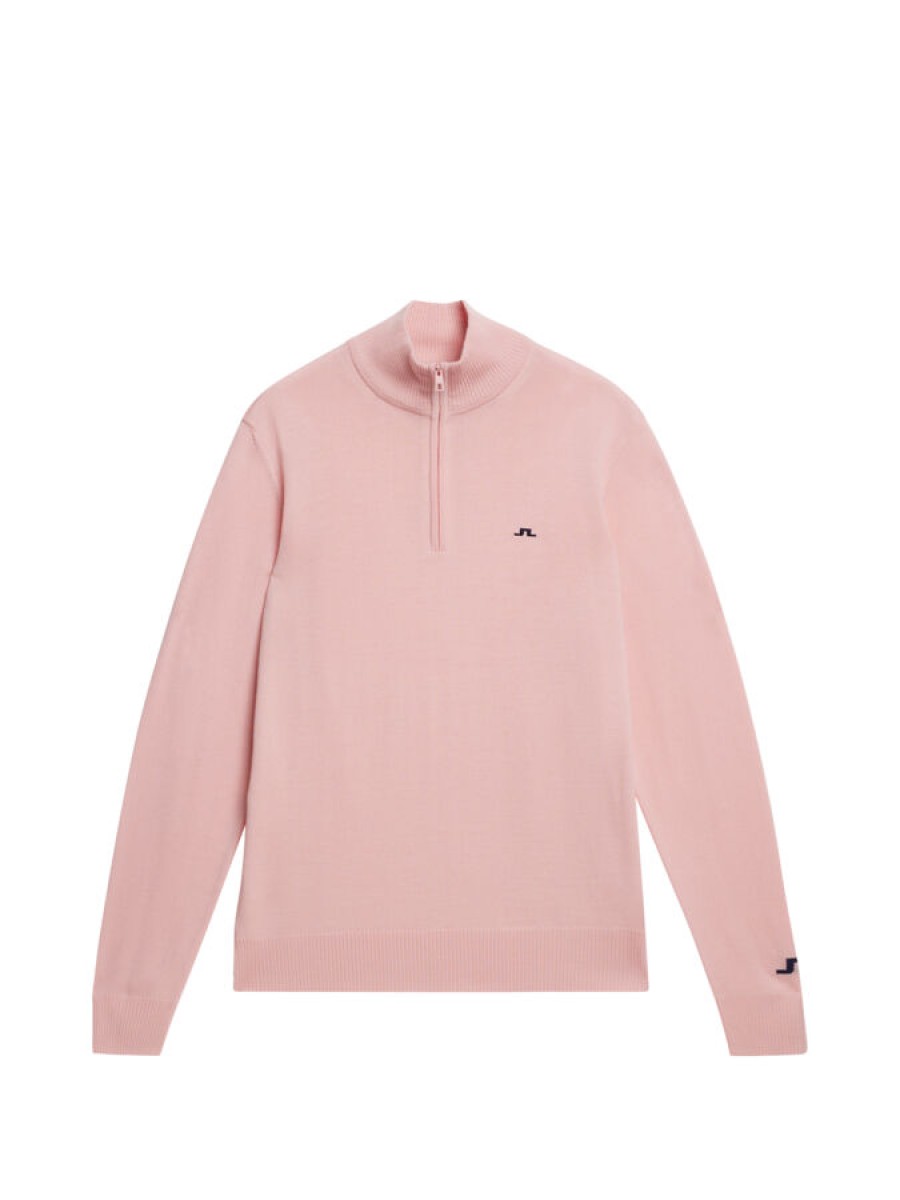 jlindeberg sweater kian zipped powder pink m